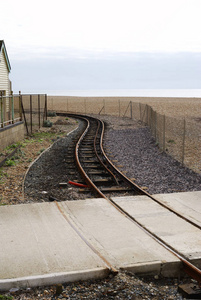 海滨 火车 英国 车辆 布赖顿 海滩 地平线 轨道 铁路