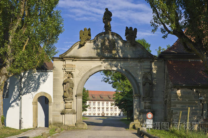 通道 内卡 目标 德国 大门 欧洲 修道院 龙门起重机