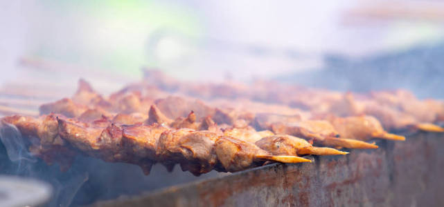 洋葱 晚餐 夏天 火焰 烤肉串 烹饪 木炭 热的 牛肉 扦子