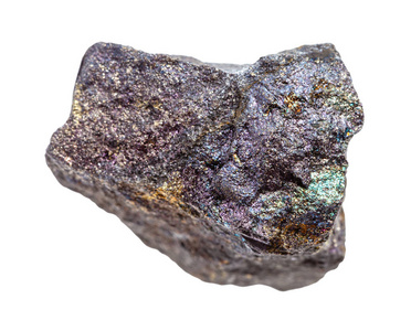 一块含有黄铜矿的原始斑铜矿