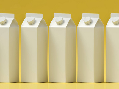 利乐利乐包装模板的三维模型.照片