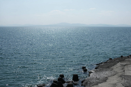 海洋 美丽的 欧洲 海岸线 旅行 风景 海景 悬崖 海滩