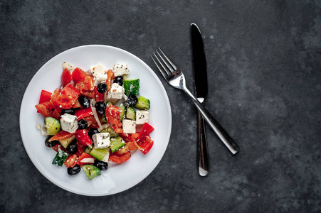 健康 洋葱 地中海 美味的 草本植物 盘子 橄榄 番茄 午餐
