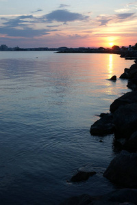 美丽的 风景 轮廓 天空 夏天 反射 颜色 太阳 海滩 海岸