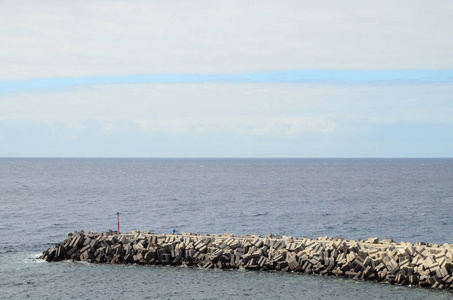 地平线 天空 海岸 防波堤 港湾 旅游业 假期 岩石 海湾
