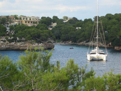 欧洲 假期 海岸 假日 海湾 海滩 自然 旅游业 帆船 马洛卡