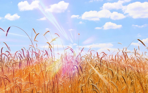 成长 乌克兰 力量 植物 天空 小麦 作物 领域 收获 夏天