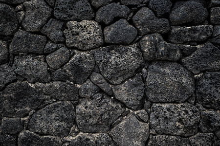 黑色花岗岩墙图片