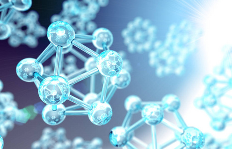 靶向活细胞纳米微球科学背景.3d渲染照片