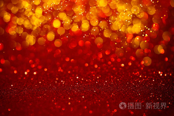红色闪亮的节日抽象背景