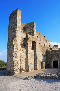 斯洛伐克布拉迪斯拉发市附近的德文城堡遗址。德文城堡是斯洛伐克最古老的城堡之一