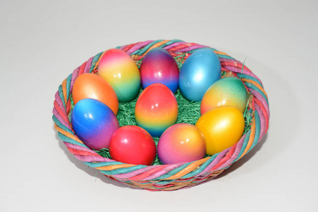 五花八门 黑发 篮子 食物 复活节 美极了 鸡蛋 传统 五颜六色