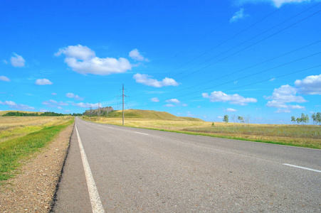 长的 场景 公路 运输 夏天 土地 高的 森林 范围 颜色