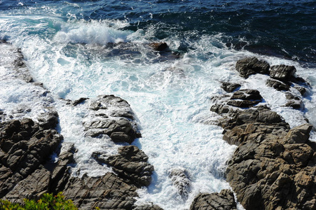 西班牙 地平线 暴风雨 大风 海洋 地中海 痛风 岩石 波浪