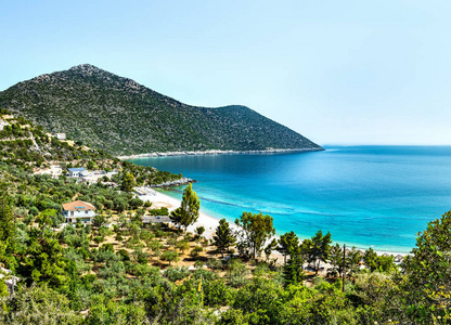 放松 海湾 风景 天空 海景 海岸 希腊 家庭 爱琴海 假日
