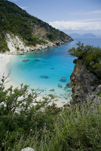 海滨 海滩 希腊 自然 海洋 岩石 观光 美女
