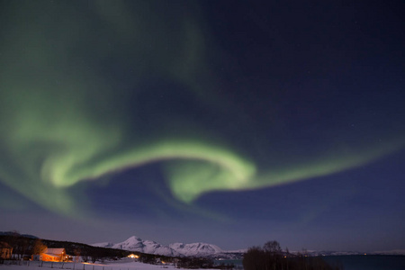 极光 寒冷的 美女 天空 峡湾 挪威 冬天 宇宙 现象 北欧