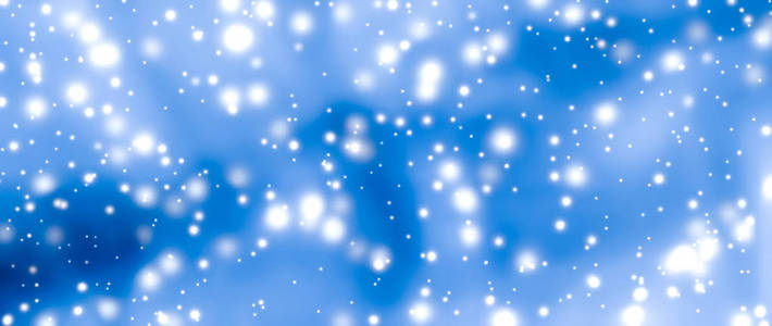 圣诞节，新年和情人节蓝色抽象背景
