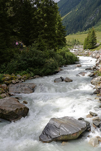 乡村 奥地利人 阿尔卑斯山 蒂罗尔 流动 自然 风景