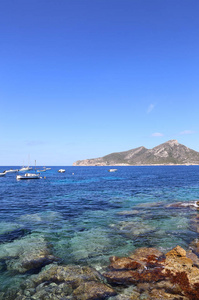 海洋 夏天 绿松石 岩石 美丽的 旅游业 海湾 假期 海景