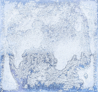 窗户效果冬季窗户上的霜冻自然图案,玻璃和绘画效果.照片