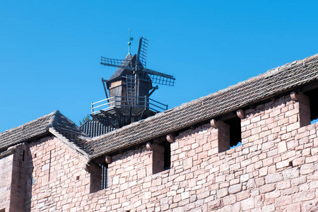 观光 法国 历史 城堡 风车 阿尔萨斯 古老的 地标 建筑学