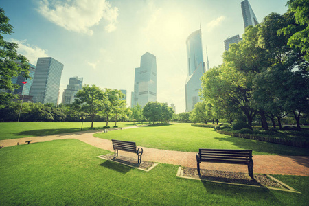 上海陆家嘴金融中心公园图片