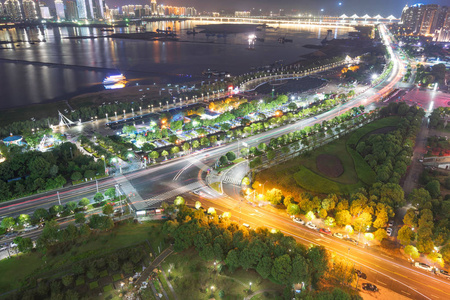 黄昏 街道 天线 风景 广场 中国人 运输 摩天大楼 城市景观