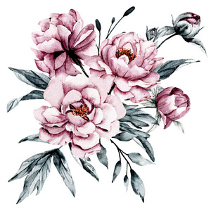绘画 纹理 美丽的 花束 花的 树叶 开花 艺术 自然 油漆