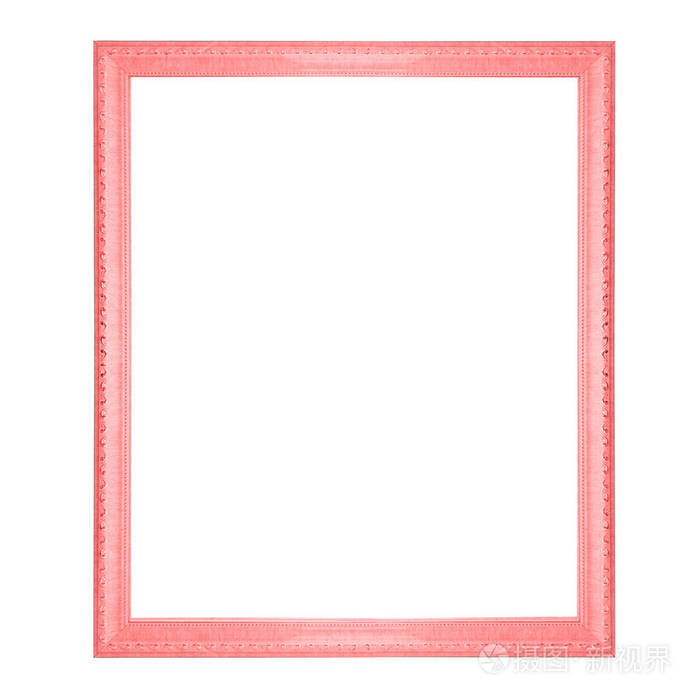白色背景上隔离的漂亮红色边框