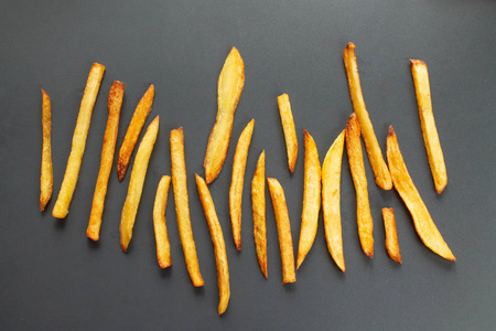 Fried potatoes closeup 