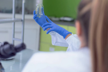 Group of  Laboratory scientists working at lab with test tubes, 