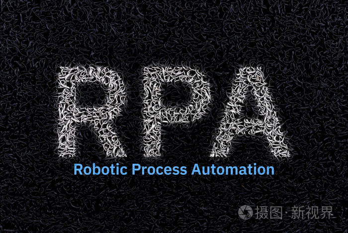 RPA机器人过程自动化标志线背景。照片-正版商用图片28l1t0-摄图新视界