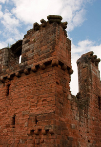英国 地标 石工 建筑 古老的 坎布里亚 废墟 墙壁 城墙