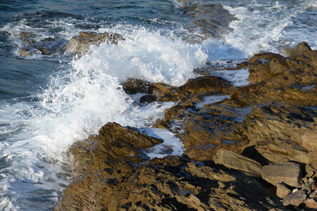 地中海 自然 波浪 海洋 克里特岛 喷射 短跑 风景 海岸