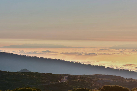 风景 金丝雀 公园 日落 西班牙 自然 泰德 国家的 火山
