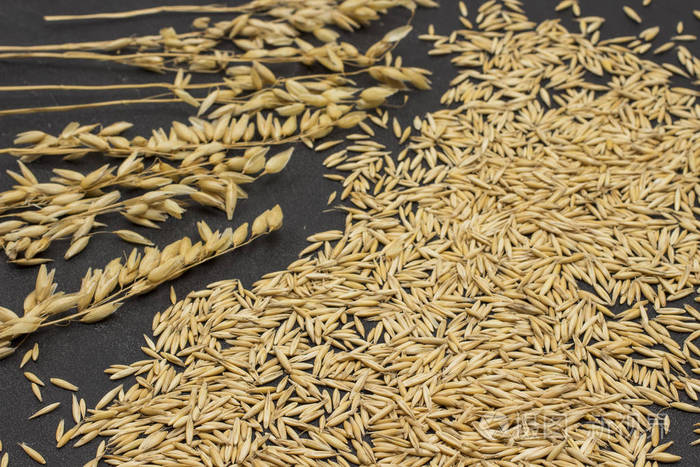 燕麦的谷粒和小穗膳食纤维