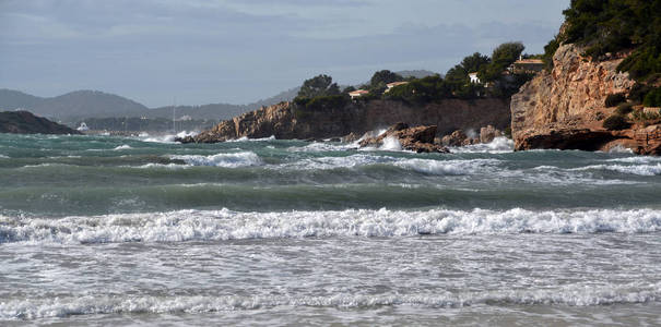 疗养 马洛卡 景象 海滨 航行 波浪 浪涌 欧洲 海滩 假期