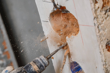 蚂蚁工人钻墙图片