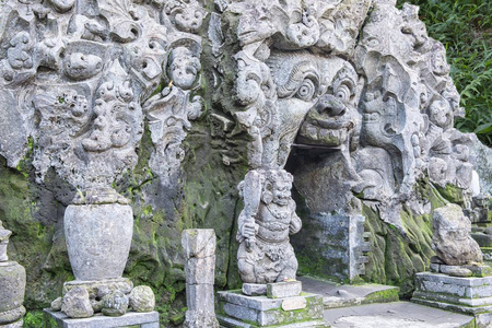 宗教 印度尼西亚 巴厘岛 救济 洞穴 巴厘语 入口 艺术品