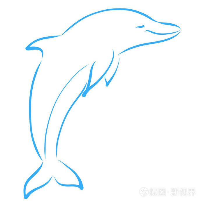 快乐的海豚 白色背景上的蓝色轮廓照片 正版商用图片28ns9d 摄图新视界 快乐的海豚 白色背景上的蓝色轮廓照片 正版商用图片28ns9d 摄图新视界