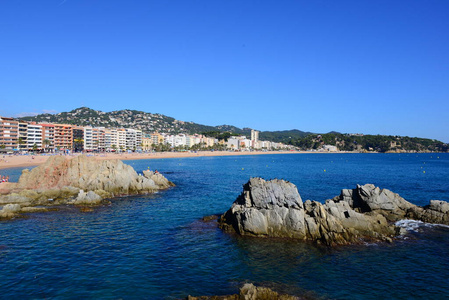 西班牙 海滨 海洋 海滩 地中海 岩石