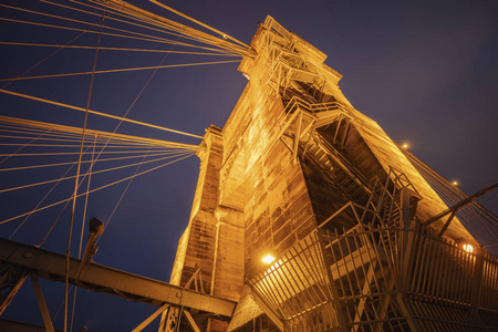 John A. Roebling Suspension Bridge in Cincinnati 