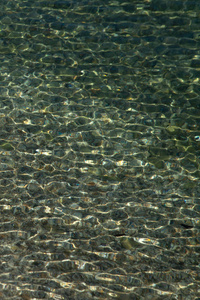 The background of the top view, clear blue sea. The water is cry