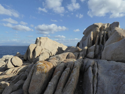 撒丁岛 意大利 夏天 自然 旅行 岩石 海滩 海岸 风景