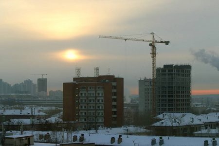 早晨 颜色 城市 日出 建筑 冬天 太阳