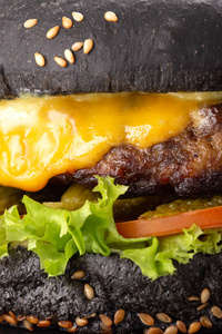 饮食 沙拉 芝麻 三明治 食物 汉堡 特写镜头 油炸 餐厅