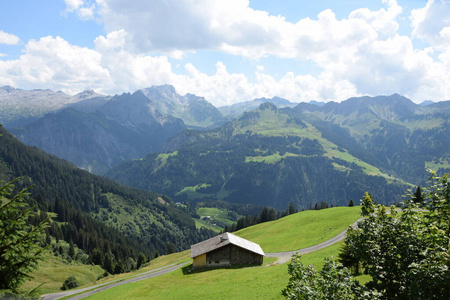 阿尔卑斯山 提出 风景 干草堆 自然 乡村 小屋 奥地利人