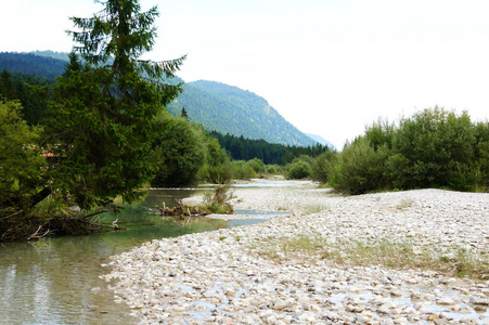 石头 乡村 阿尔卑斯山 风景 碎石 自然 夏季 巴伐利亚