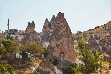 土耳其卡帕多西亚火山卡尼恩洞穴房屋景观